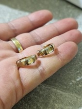 Gelbgold Creolen/Huggie 375 ohne Stein, Schna...