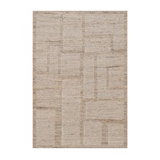 5'1"x7'7" Brown Flat Weave Durie Kilim with Geometric Design Wool Hand Woven Rug