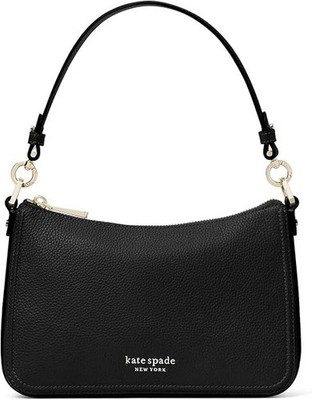 NWT Kate Spade Hudson Medium Pebbled Leather Convertible Crossbody Black K6576