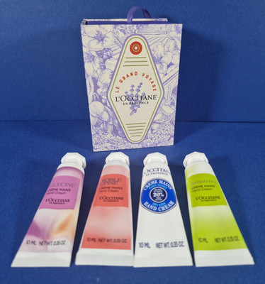 4 x L'OCCITANE En Provence Le Grand Voyage Purple Handcremes - 4 x 10 ml - NEU