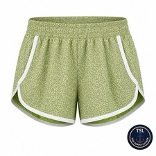 DSG Girls Stride Shorts M 10-12 Neon Pear Athletic Running NWT