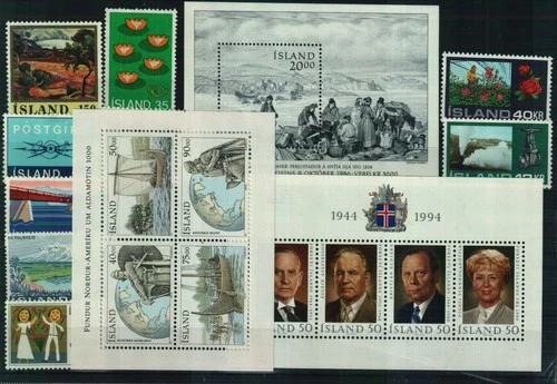 Island - Briefmarkenlot - 1 Steckkarte - postfrisch