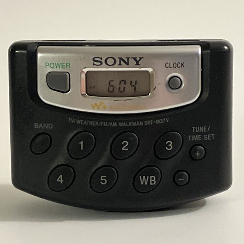 Sony Walkman SRF-M37V radio portatile AM/FM banda meteo con clip da cintura e auricolari - Foto 3 di 11