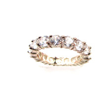 CZ Eternity Band Ring 4mm Prong Set size 7.25