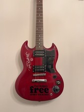 Epiphone SG Special Guitar Signed Paul Rodgers Free Spirit Tour 2017 Cherry