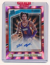JALEN BRIDGES 2024-25 DONRUSS HOLO PINK LASER RC AUTO RATED ROOKIE MAINE CELTICS