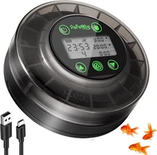 Automatic Fish Feeder w/ Timer LCD USB for Aquarium Turtle Vacation Use