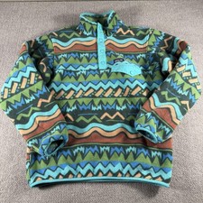 Patagonia Synchilla Pullover Girls XL Green Aztec Snap-T Fleece Sweater