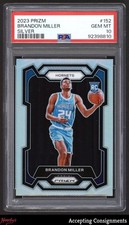 2023-24 Panini Prizm Prizms Silver #152 Brandon Miller RC ROOKIE PSA 10 GEM MINT