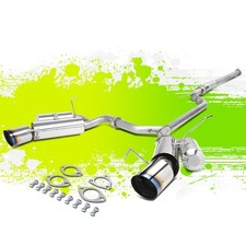 For 04-08 Acura Tsx K24 Stainless Dual Catback Exhaust System 4.5 Muffler Tip