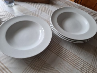 4 X Tognana  Tiefe Pasta  Porzellan  Teller Made In  ITALY  Porzellane  Weiss