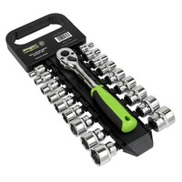 Sealey Metrische Sockel Set 19Pc 1Cmsq Drive 6Pt Chrom Auf Ein Lagerregal S01243