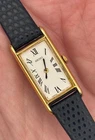 1987 Vintage Seiko Women's Gold-Tone Roman Tank Watch w/New Band - 2E20 Quartz