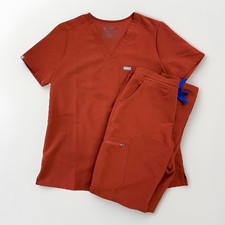 Figs Scrub Set Womens Size Small Medium Rare Auburn Color Yola Scrub Pants