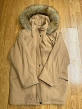 Pendleton Brown/Tan Parka/Coat Removable Fur Hood Lined Insulated Women  s Sz M