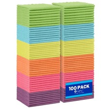 Microfiber Cleaning Cloth Bulk, 100 Pack Cleaning Rags, 12 x 11 in