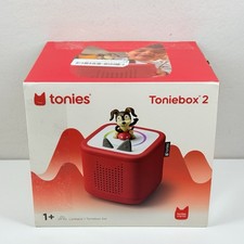 Tonies Toniebox 2 Red Audio Player Starter Set Kids 1 Playtime Puppy Open Box