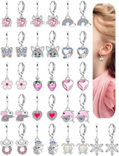 16 Pairs Hypoallergenic Earrings for Girls Women Sensitive Ears Cute Surgical St