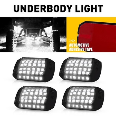 4X White LED Rock Light Pods Underbody Glow Lamp Offroad SUV Pickup Truck UTV B