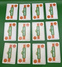 1987 Sesame Street Floor Games for Growing Replacement Part - 12 Orange Cards
