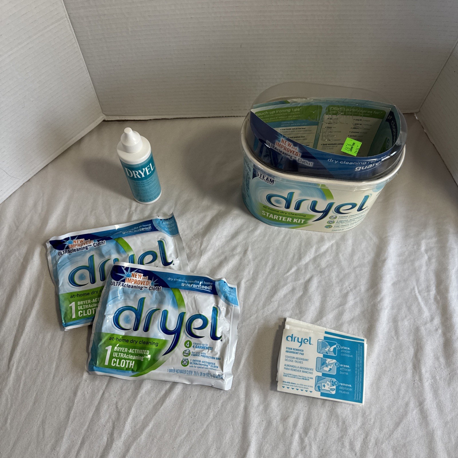 DRYEL Original At Home Dry Cleaning Starter Kit Clean Breeze 2008 ( 2 Cloths )