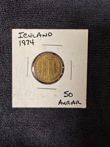 1974 Iceland 50 Aurar Coin - Extremely Fine - Free Delivery!!