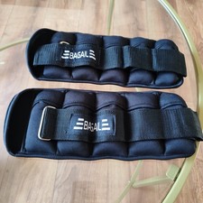 BAGAIL Adjustable Wrist + Ankle Weights 2 Pack Detachable Sandbags Black 1.6kg