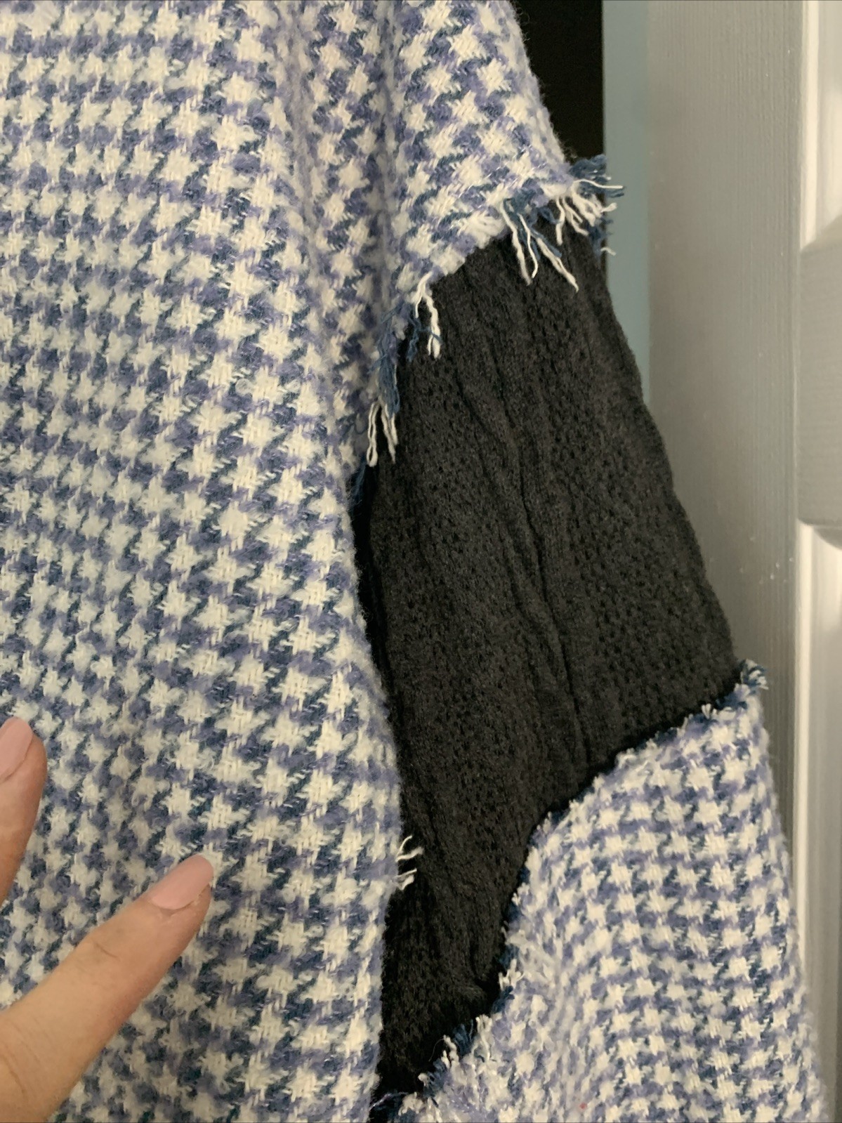 POL oversized Boho Size L Patchwork Shacket 100% … - image 12