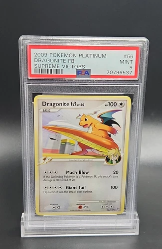PSA 9 Mint Pokemon Platinum Supreme Victors Dragonite FB #56