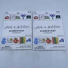 The Paper Studio Stick-a-bilities - elementary Sticker Pack 8 sheets - 300+ Pc