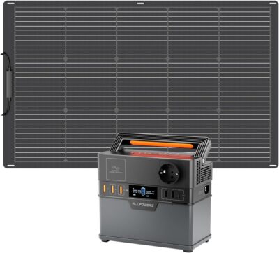 ALLPOWERS S300 Tragbarer Powerstation 300W mit 100W Flexibles Solar Panel ETFE