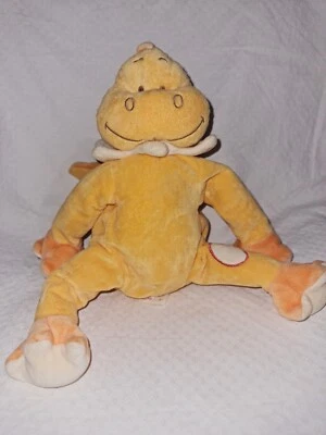 Doudou dinosaure dragon jaune orange 30 cm Bengy Etat Neuf Ancien Modèle - Photo 1/2