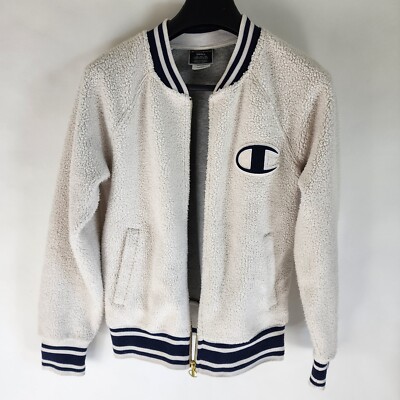 Champion College Jacket Fuzzy Sherpa Womens Size S