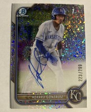 2022 Bowman Chrome Herard Gonzalez Sparkle Auto /299
