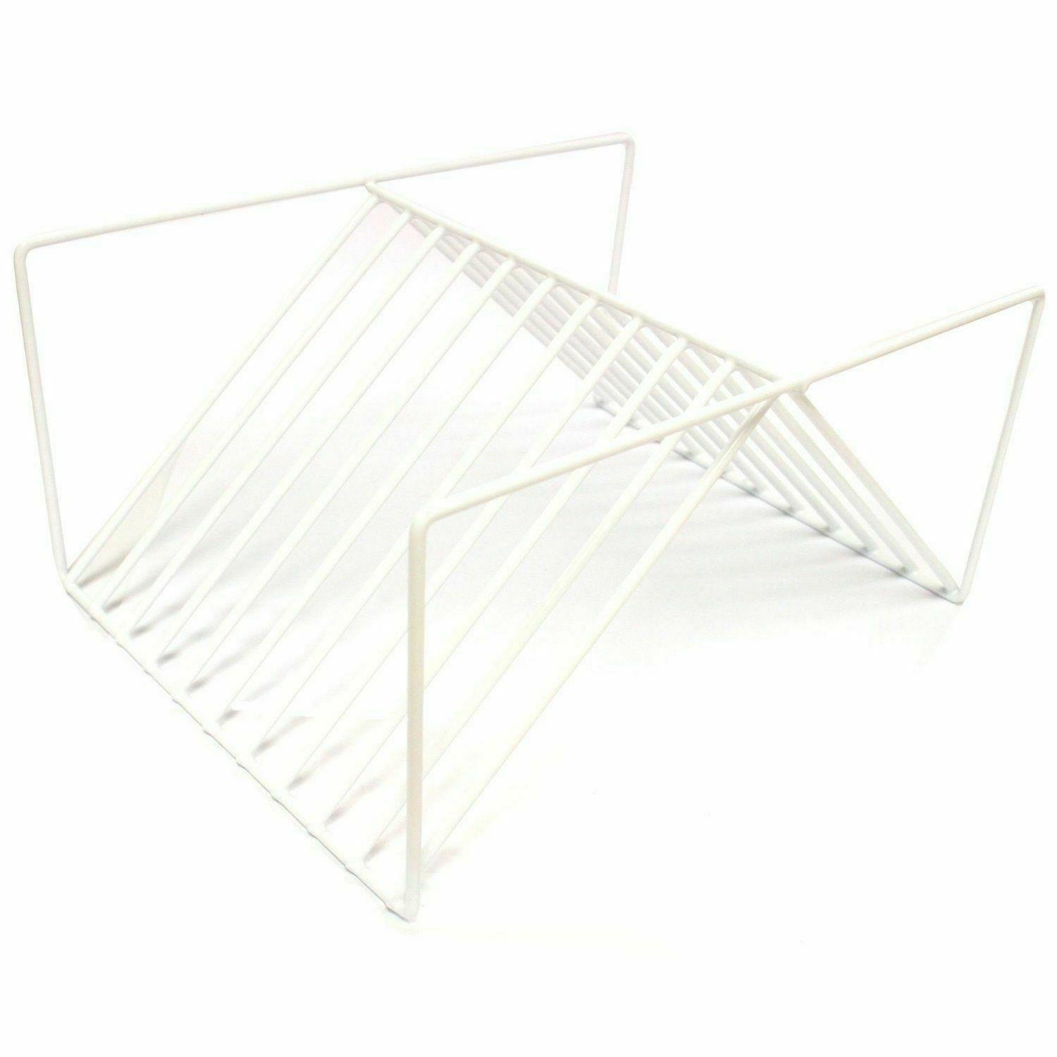 Caravan / Motorhome White Plasti-Coated Cupboard Plate Rack / Plate Holder