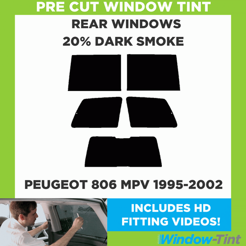 For Peugeot 806 MPV 1995-02 Pre Cut Window Tint Kit 20% Dark Rear Tinting Film - Picture 2 of 10