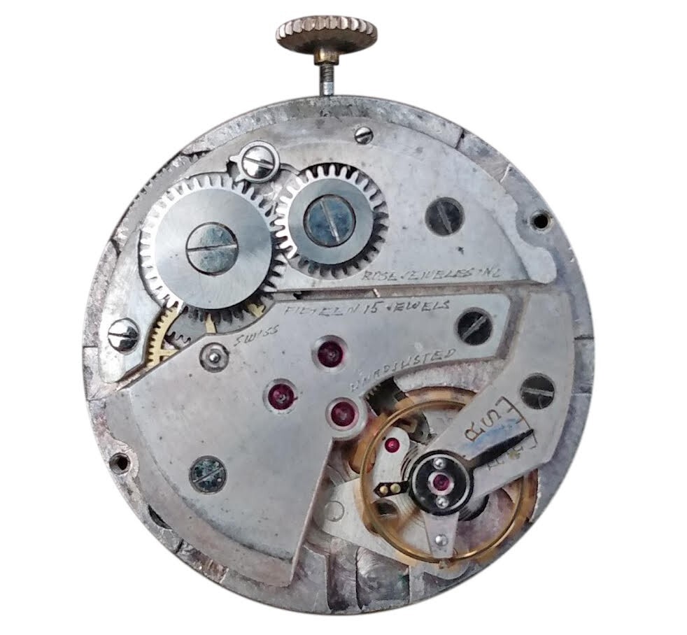 Rare Vintage Felca Regulator Men's Watch Swiss Silver Tone Retro Wristwatch image 6