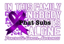 Sublimation Print Nobody Pancreatic Cancer Awareness Ready To Press Transfer