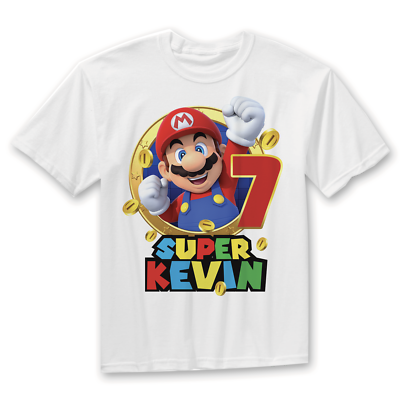 playeras de mario bros para cumpleaños
