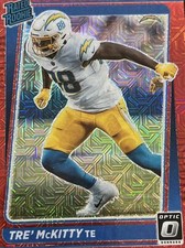 2021 Panini Donruss Optic Tre’ McKitty Red Mojo Rated Rookie Prizm Chargers