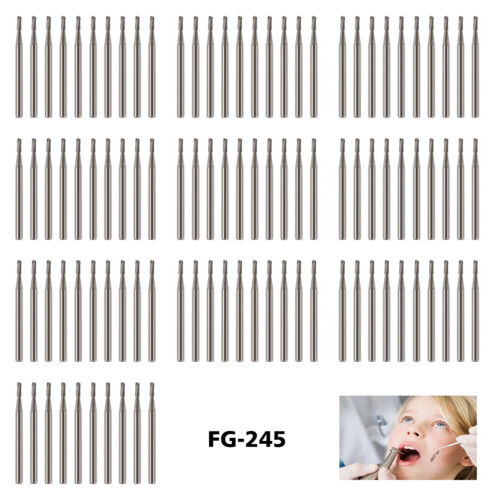 Dental Carbide Burs Pear-Shaped Type for High Speed Tungsten Steel Bur FG245 MX - Picture 1 of 20