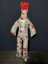Dammit Doll - Red Hair and Offset Red Flowers
