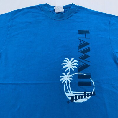 vintage 90s HAWAII ALOHA SURF T-Shirt MEDIUM beach