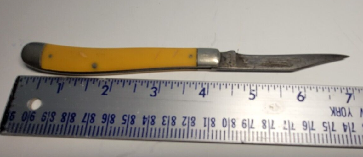 KABAR Vintage 1 blade folding knife yellow kabar eBay