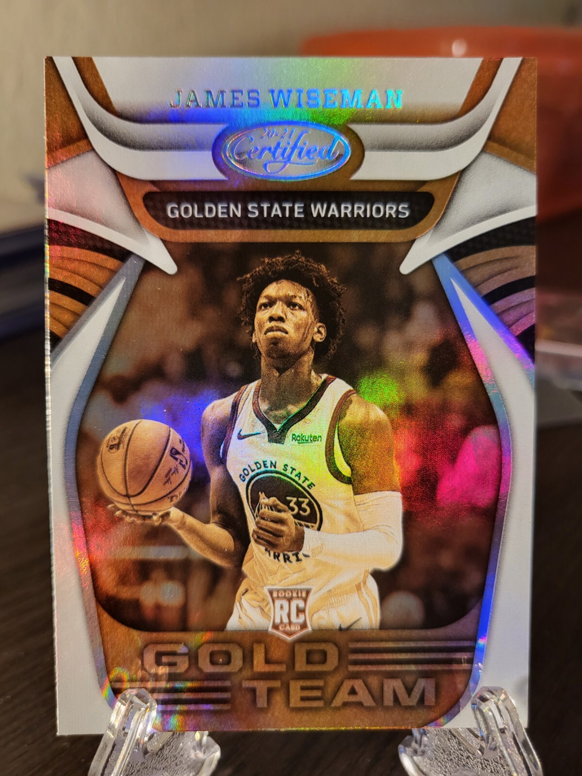 2020-21 Certified Gold Team Rookies #2 James Wiseman Golden State Warriors