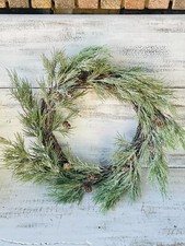 Glittered Woodland Pine Wreath, 21”