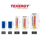 Tenergy NiCD 1.2V Rechargeable Cells AA C D 2/3A 4/5A Flat Top Optional Tabs Lot
