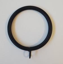PACK OF 5 - 2.25" BLACK IRON drapery curtain drape ring with eyelet - 2-1/4"