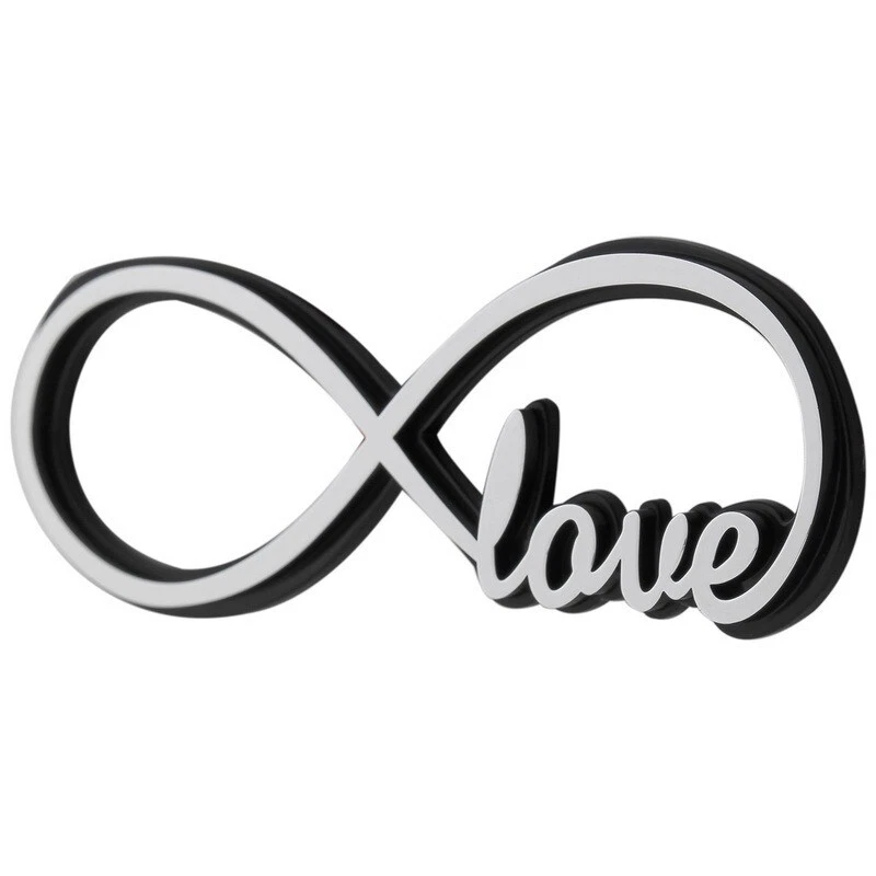 Emblema Insignia Calcomanía Adhesiva Infinity Love Cromo Plástico ABS 4" x 1-3/8" Foto 2 de 4