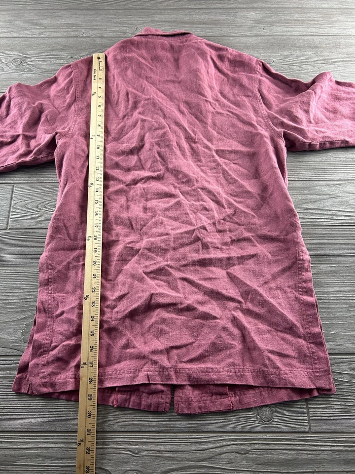 Chaqueta Blazer Para Mujer KAREN KANE Rosa Lino 3 Botones Manga Larga Talla 4 Foto 4 de 4